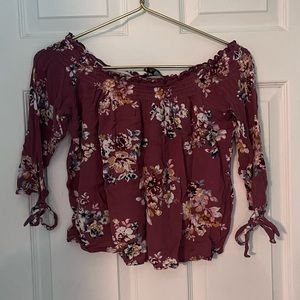 Floral off the shoulder blouse